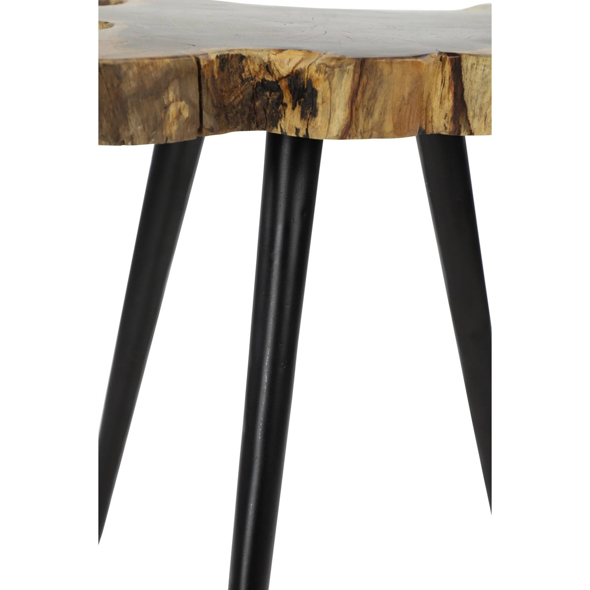 Brown Rosewood and Metal Accent Table C232369