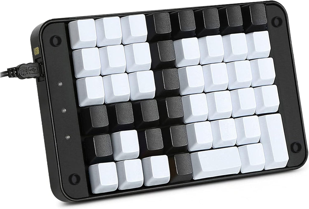 Single-Handed Programmable Mechanical Keyboard with Gateron Red Switch, 46 Programmable Keys, 8 Macro Keys, PBT Keycap Z185