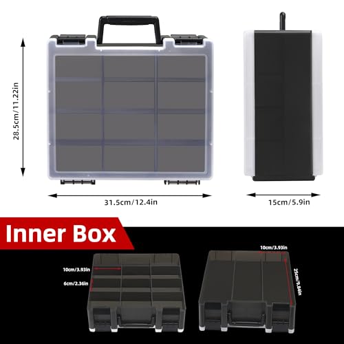 Clear Trading Card Storage Box for 3200+ Double Sided Card Deck Case N945255