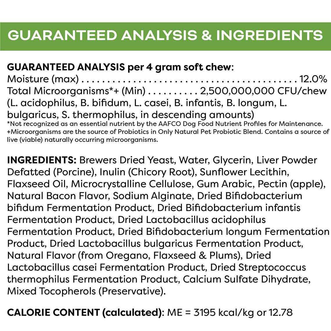 Probiotic Blend Digestive Support Soft Dog Chews O93079