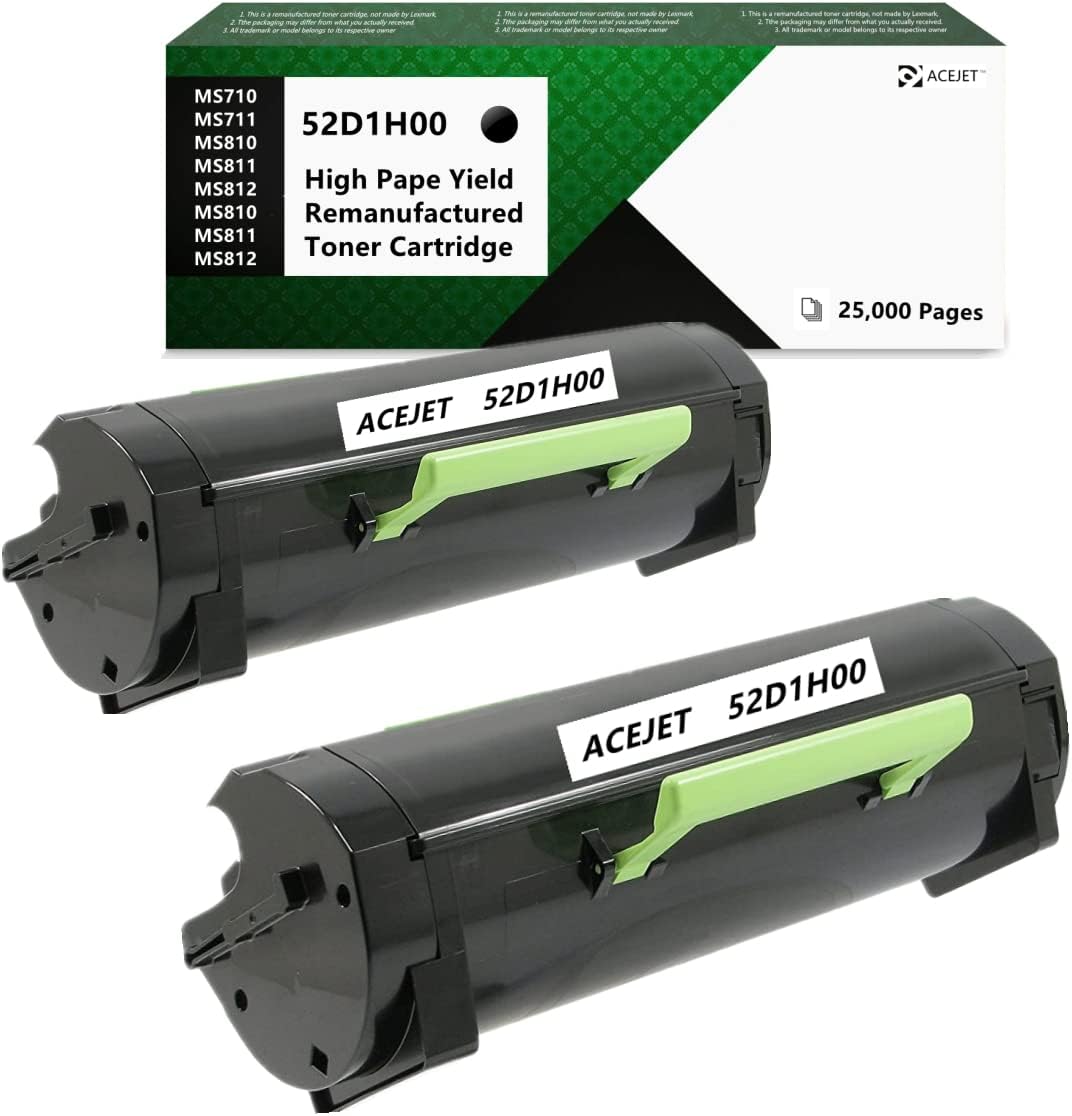 Remanufactured Toner Cartridge Black 2-Pack Y6158