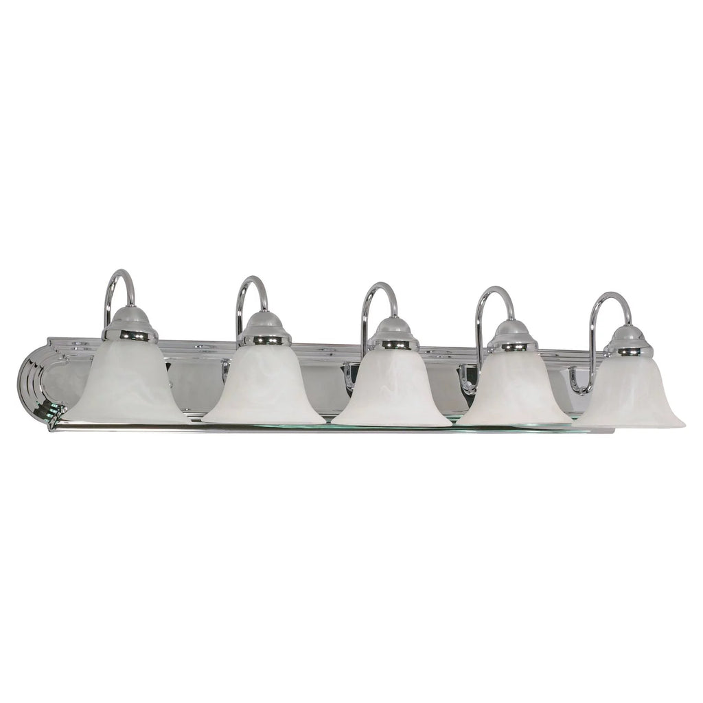 5 Light 36" Vanity with Frosted White Glass M5433