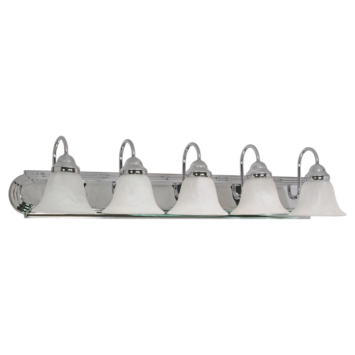 5 Light 36" Vanity with Frosted White Glass M5433