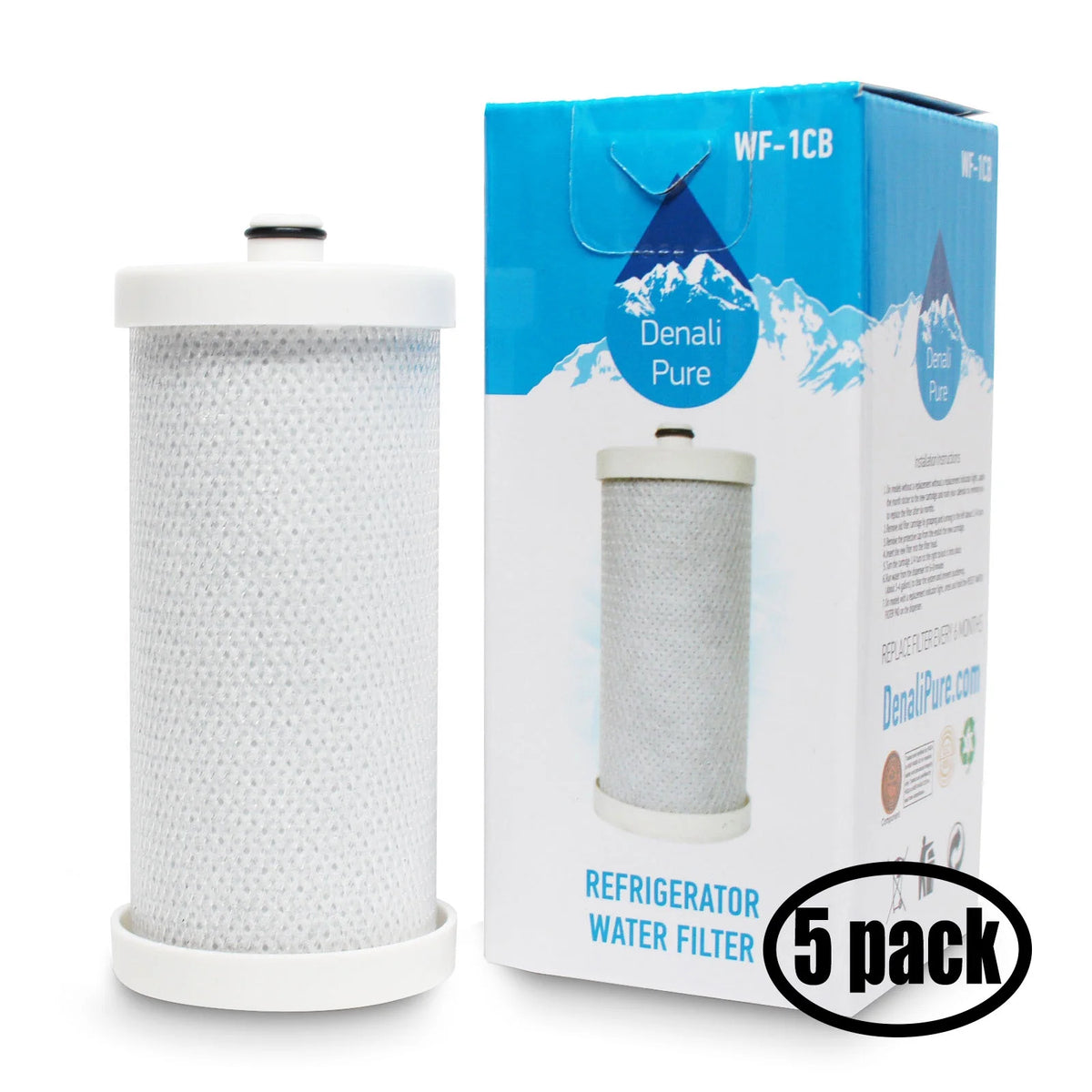 5-Pack Replacement Refrigerator Water Filter Cartridge H145