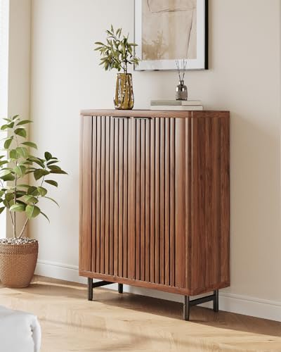 6-Tier Wooden Shoe Cabinet with Doors and Adjustable Shelves E904417