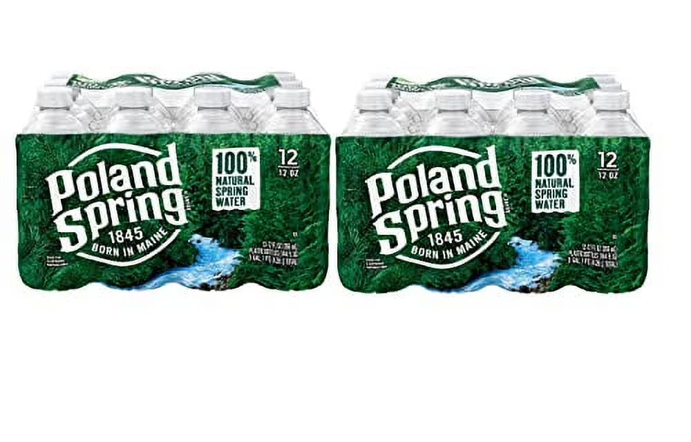 24 x 12 fl oz Natural Spring Water Plastic Bottles L610