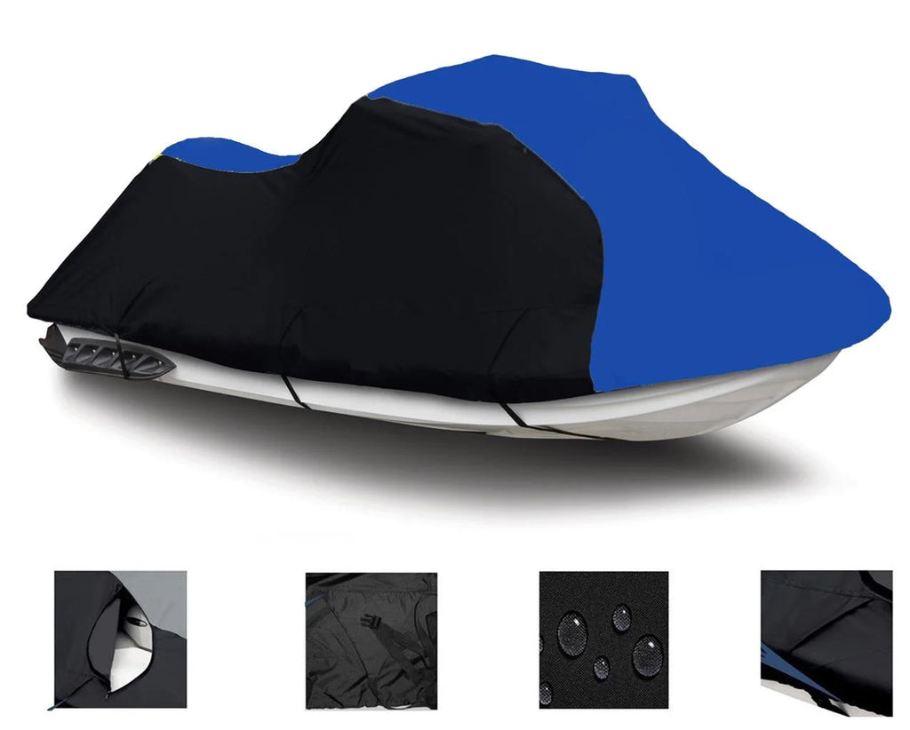 BLACK / BLUE HEAVY-DUTY 600D JET SKI Cover X658