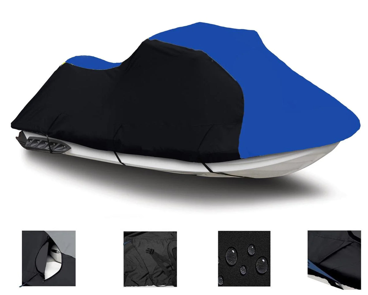 BLACK / BLUE HEAVY-DUTY 600D JET SKI Cover X658