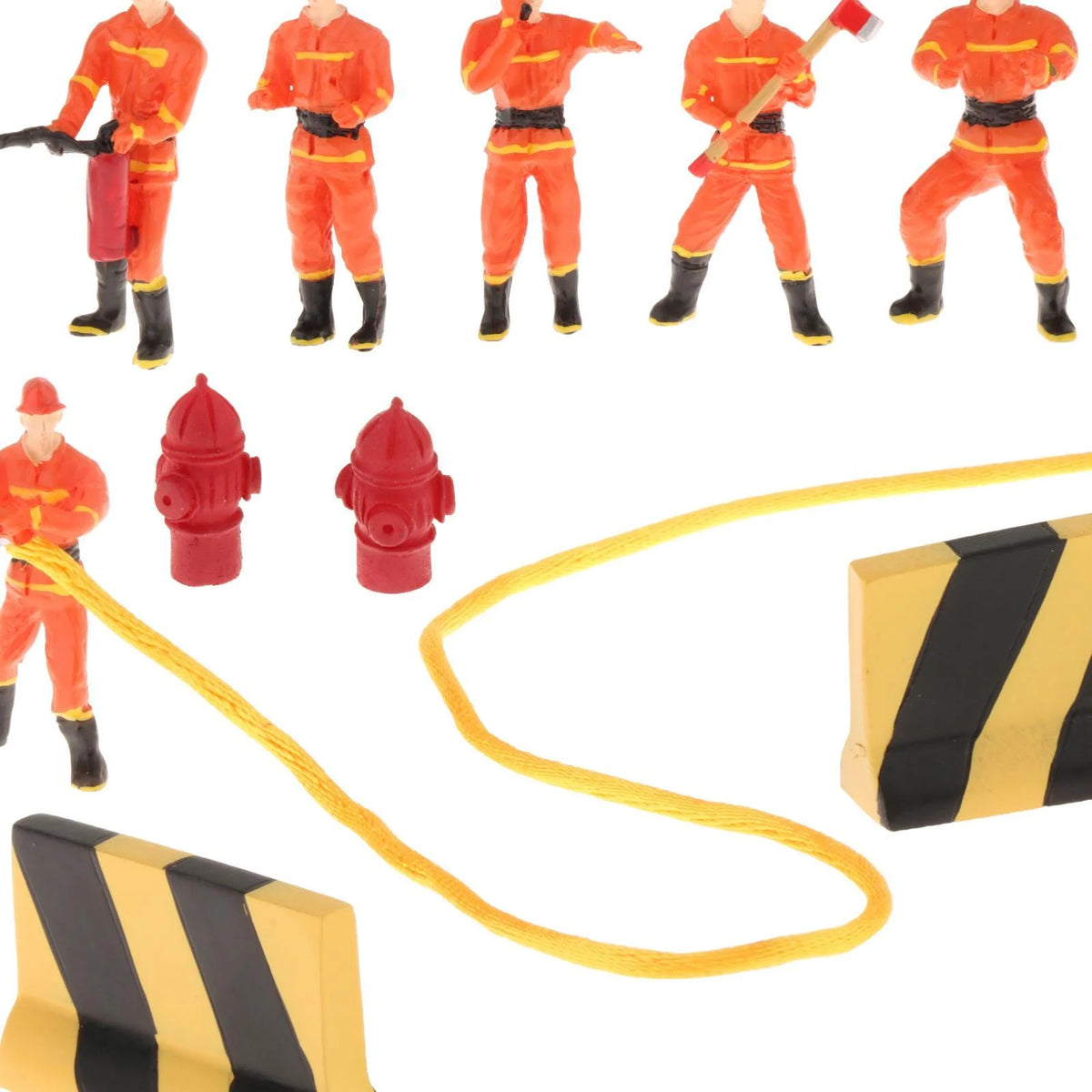 Miniature Firefighter Figures 1:50 Scale Model Train People Diorama Character W6636