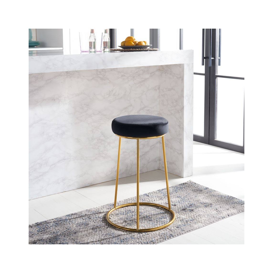 Black Round Counter Stool X1346