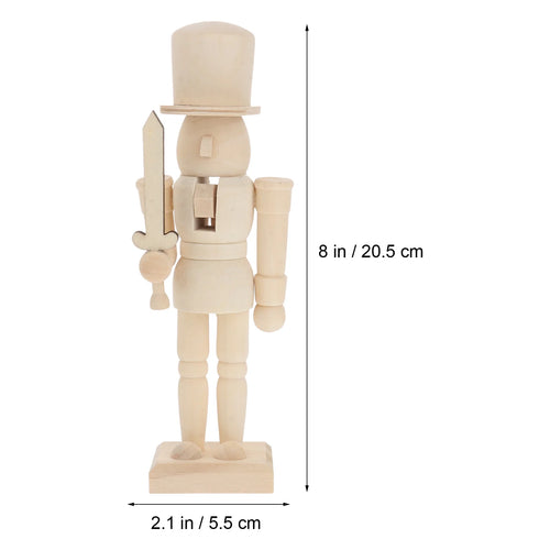 11 Pc Wooden Nutcracker Ornament Bamboo Child J4220