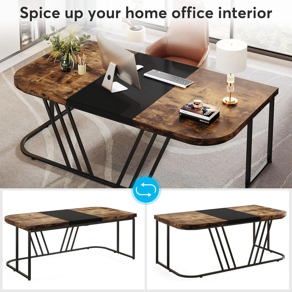 63" Industrial Executive Desk A22635
