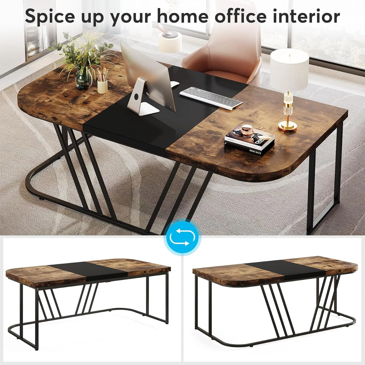 63" Industrial Executive Desk A22635