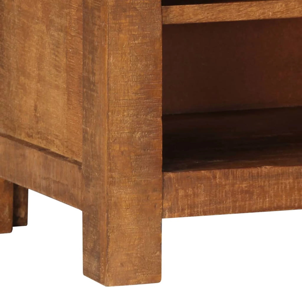 Mango Wood TV Stand with Cabinet and 2 Storage Compartments T581