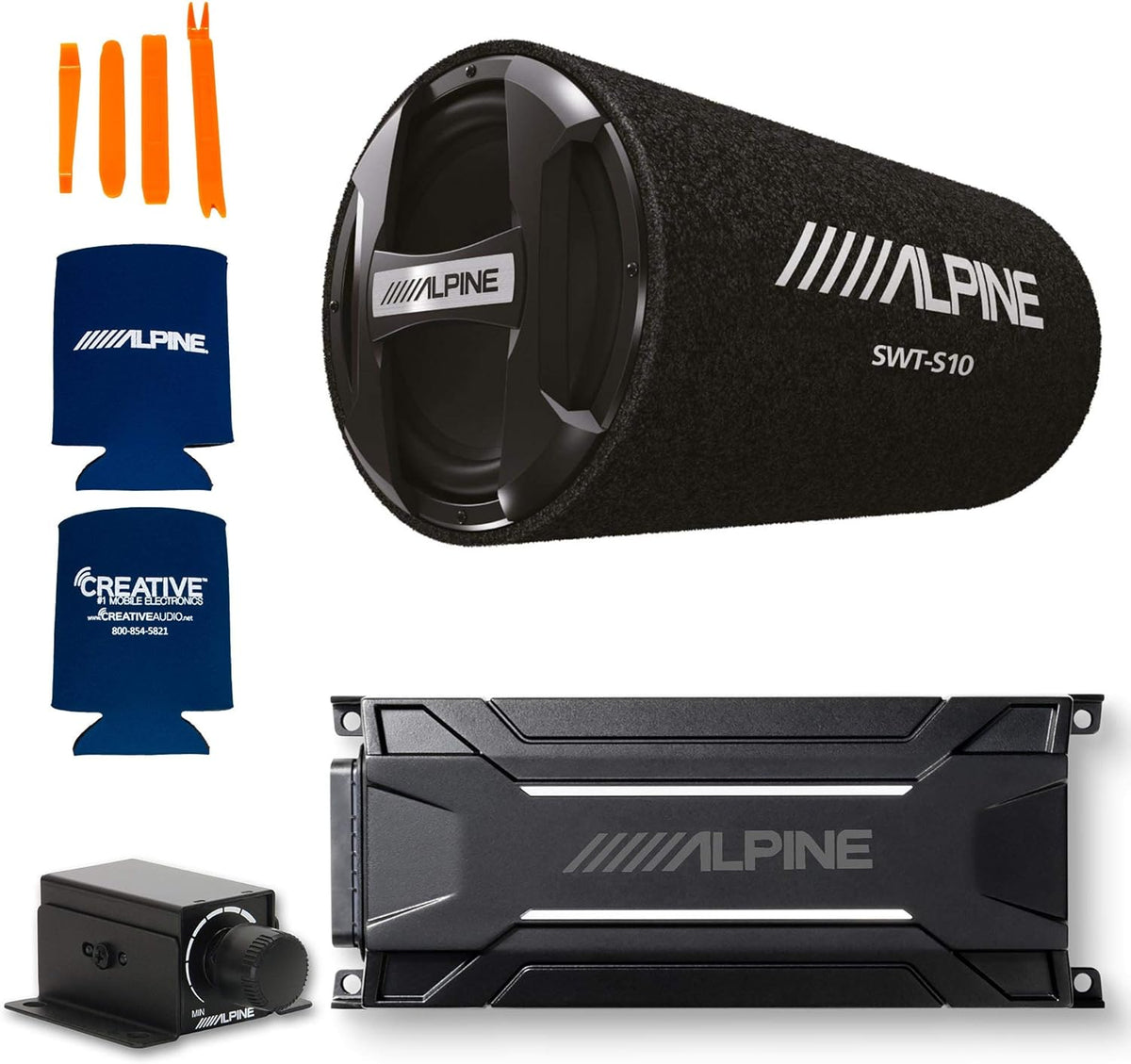 10" Bass System with Weather Resistant Tough Power Pack Amplifier and Bass Knob R8175