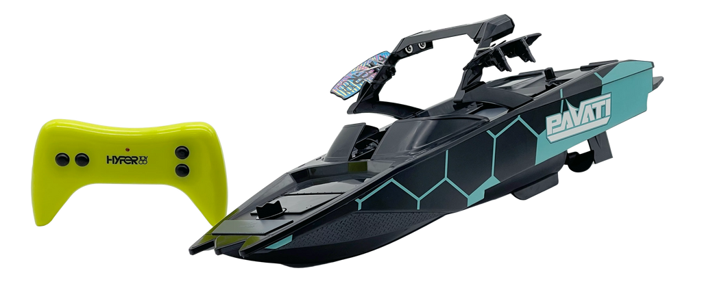 1:18 Electric Blue and Black Remote Control Wakeboard Boat S7349