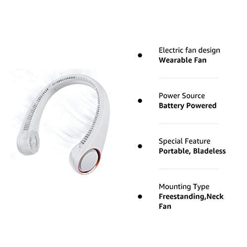 Portable Rechargeable Bladeless Neck Fan W9542