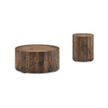 2 Piece Rustic Pine Coffee and End Table Set K159195