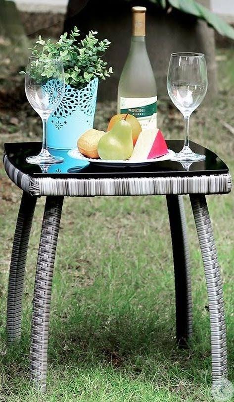 3 Piece Patio Seating Set, Gray K639