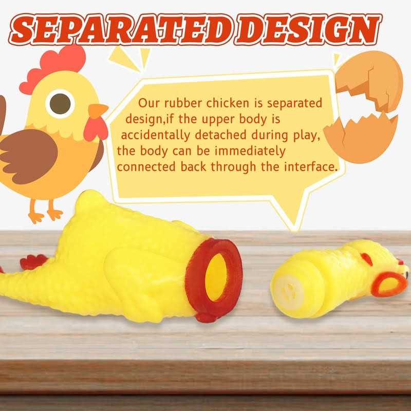 Yellow Rubber Chicken Dog Toys Z128817