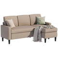 Convertible Sectional Sofa L-Shaped 3-Seat Couch with Reversible Chaise S57058