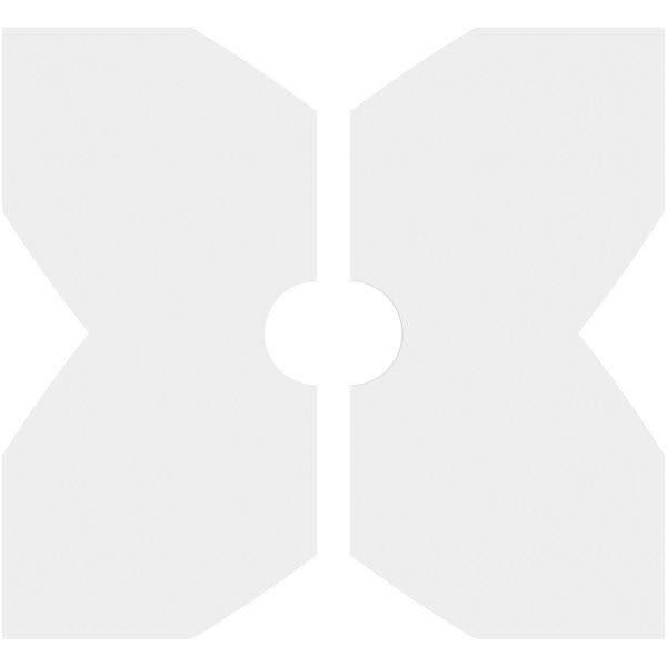 Contemporary PVC Ceiling Medallion Two Piece D5632