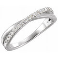Platinum Natural Diamond Criss-Cross Ring B636633