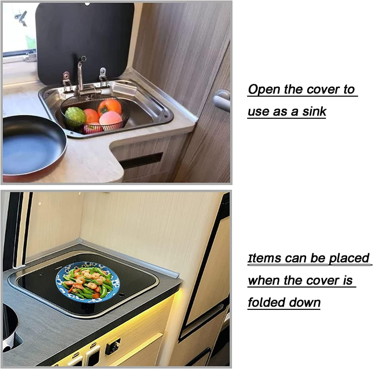 Single Bowl Stainless Steel Kitchen Basin Sink with Tempered Glass Lid N95811