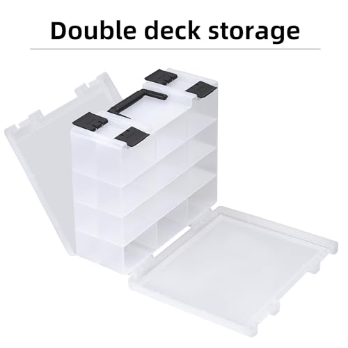 Clear Trading Card Storage Box for 3200+ Double Sided Card Deck Case N945255