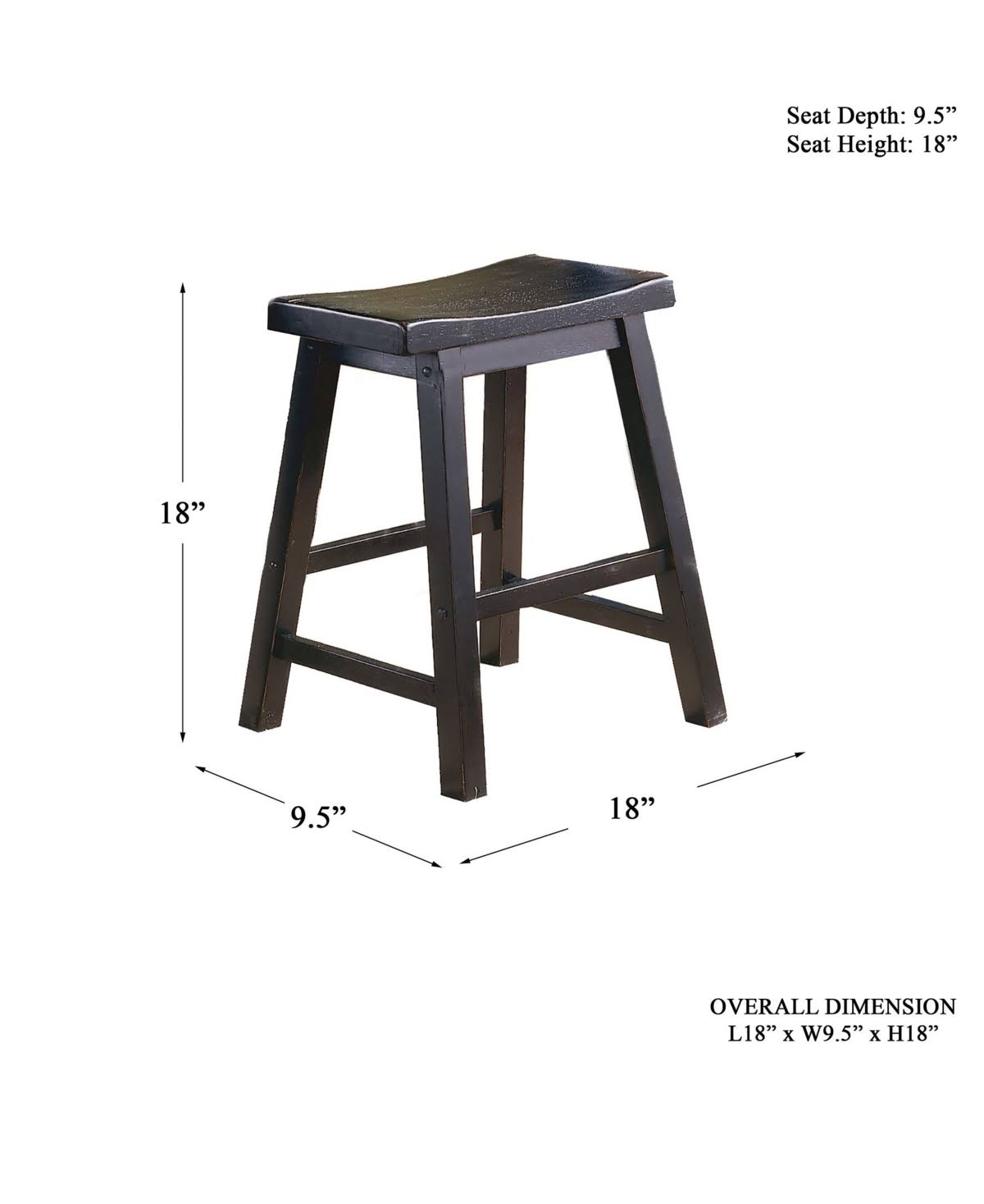 Saddleback Oak Stool Set of 2 Y665644