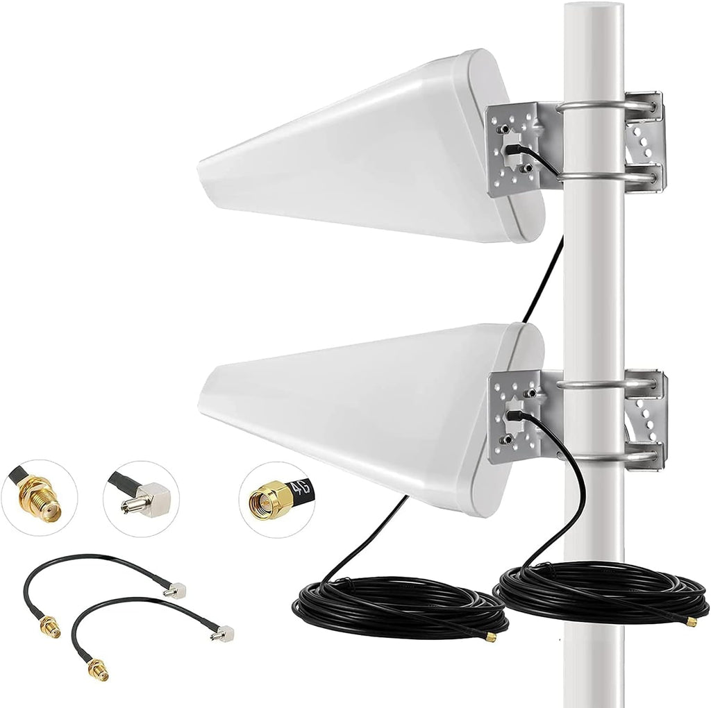 11dBi Dual MIMO Wideband Directional Yagi Panel 3G 4G Long Range Cellular SMA/TS9 Connector Antenna with 10 Meter Cable N410