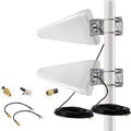 11dBi Dual MIMO Wideband Directional Yagi Panel 3G 4G Long Range Cellular SMA/TS9 Connector Antenna with 10 Meter Cable N410