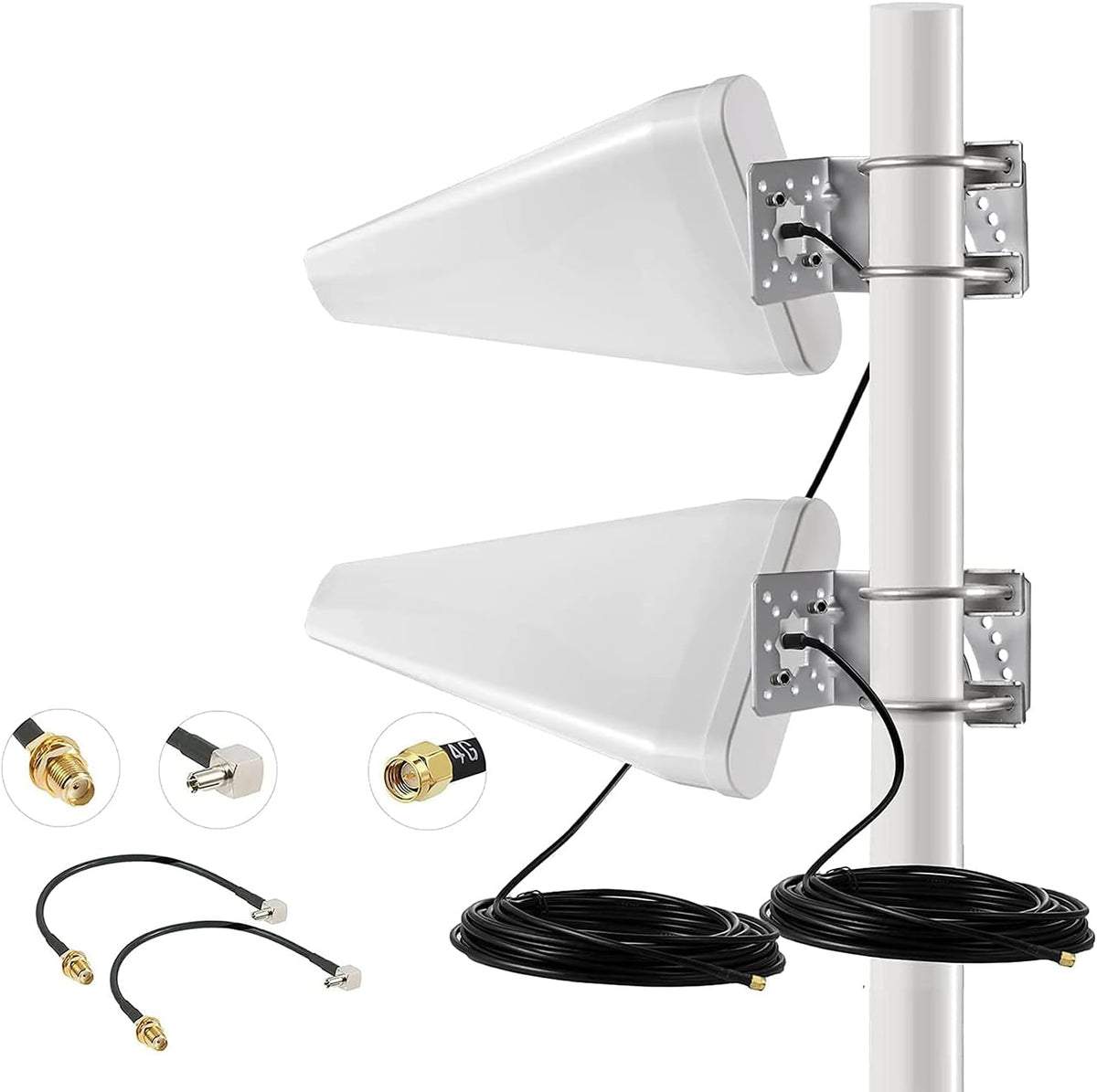 11dBi Dual MIMO Wideband Directional Yagi Panel 3G 4G Long Range Cellular SMA/TS9 Connector Antenna with 10 Meter Cable N410