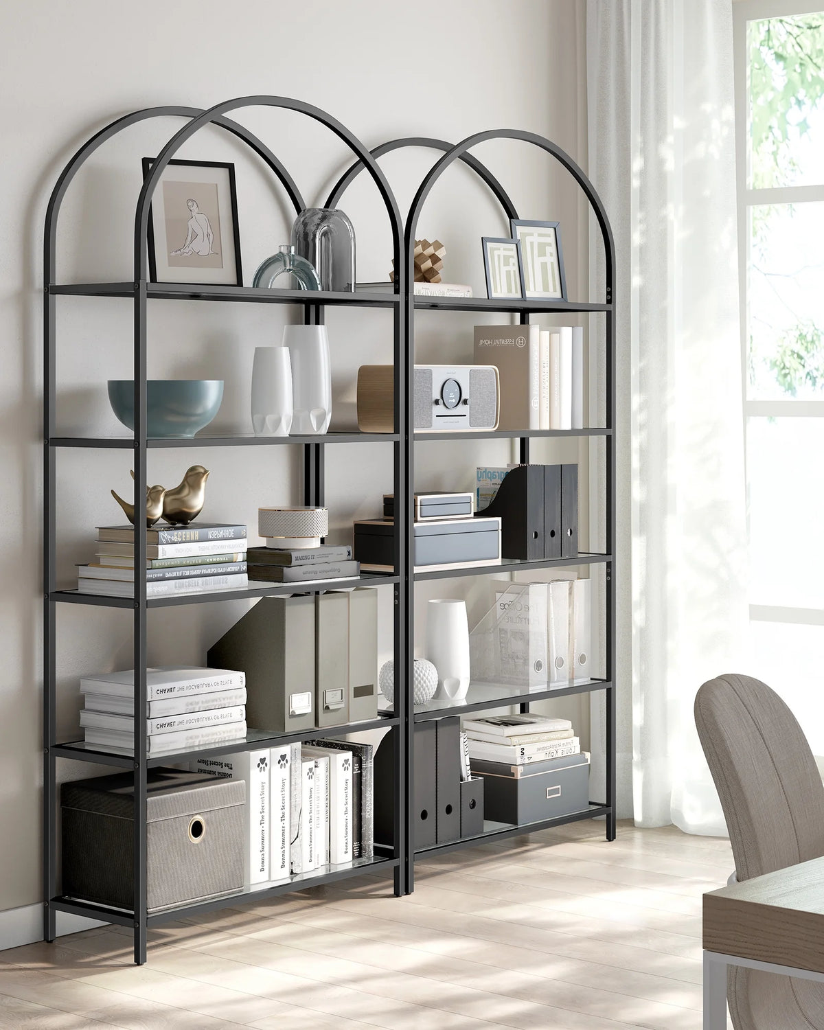 5-Tier Metal Bookcase A302