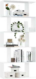5-Tier White Wooden Bookshelf N1809