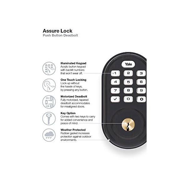 Z-Wave Push Deadbolt Bronze G96630