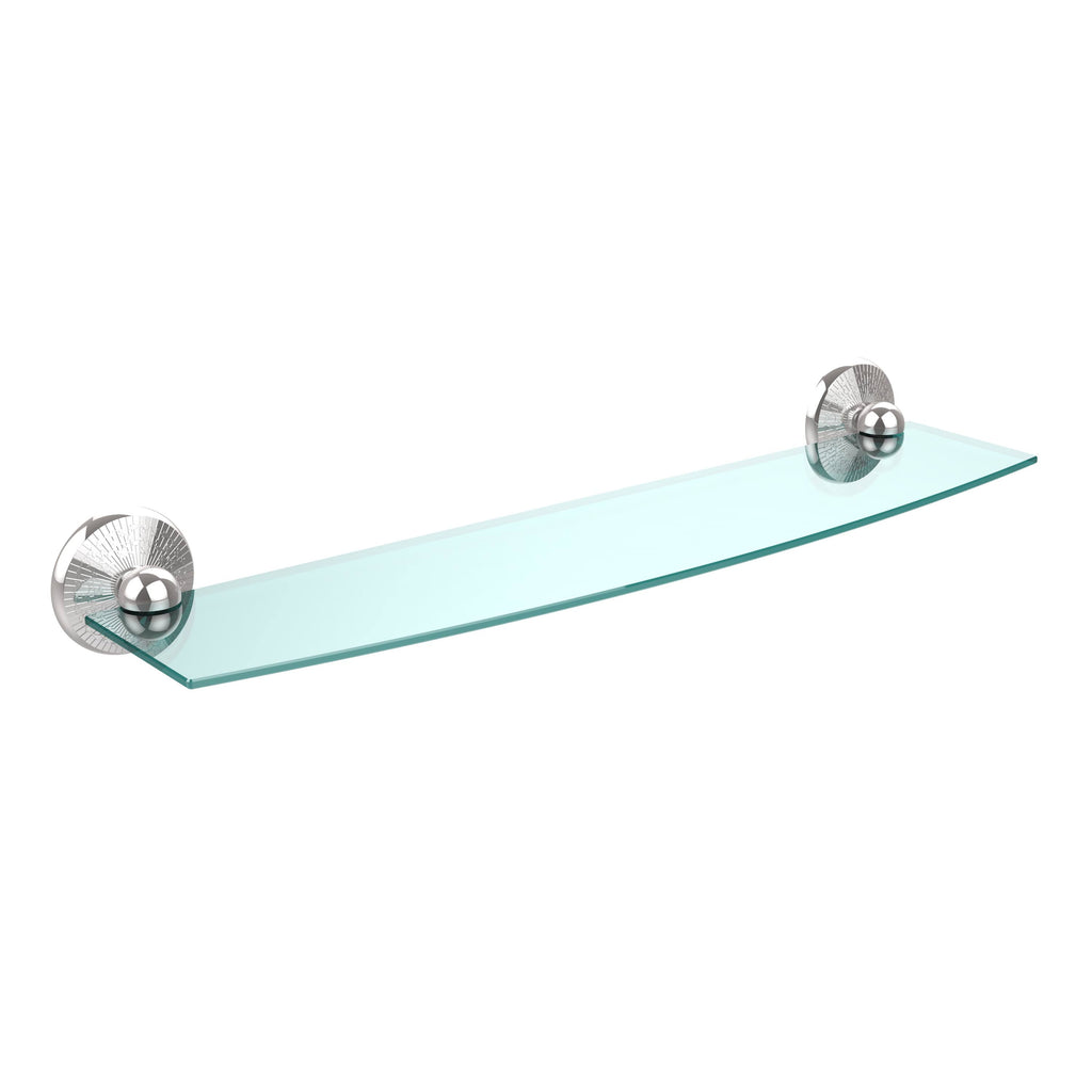 Polished Chrome 24 inch Glass Shelf V15002