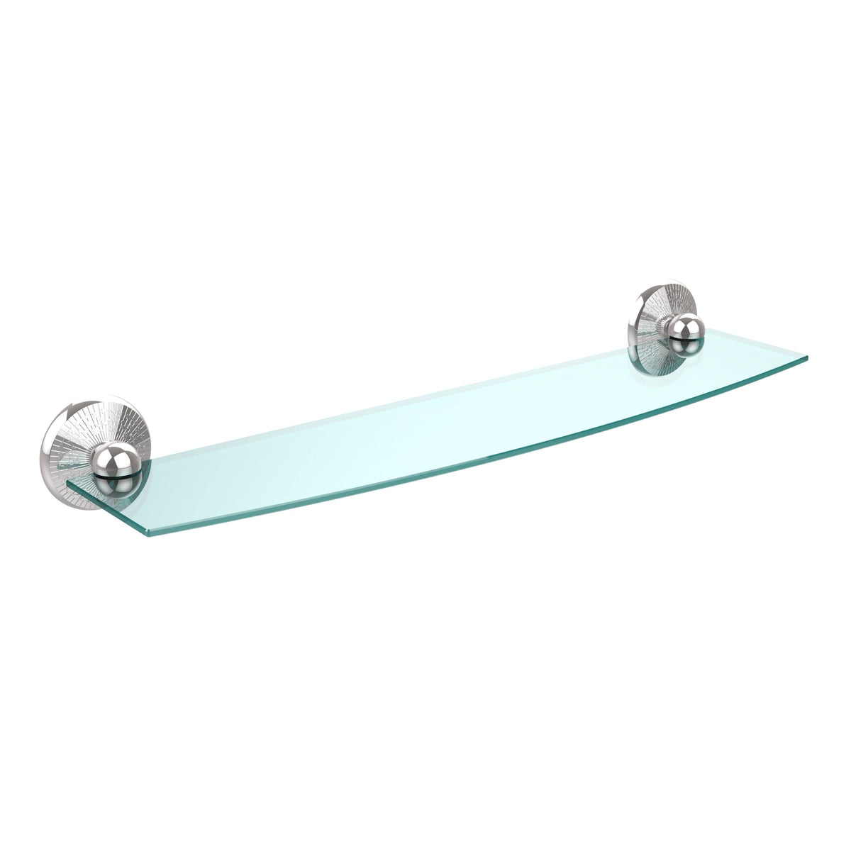 Polished Chrome 24 inch Glass Shelf V15002