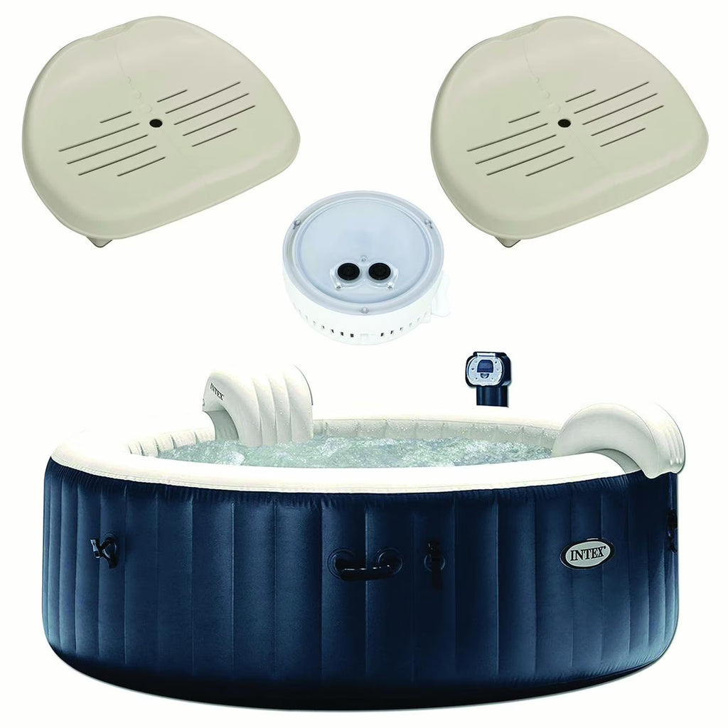 Inflatable 6 Person Hot Tub with Battery LED Light T86946