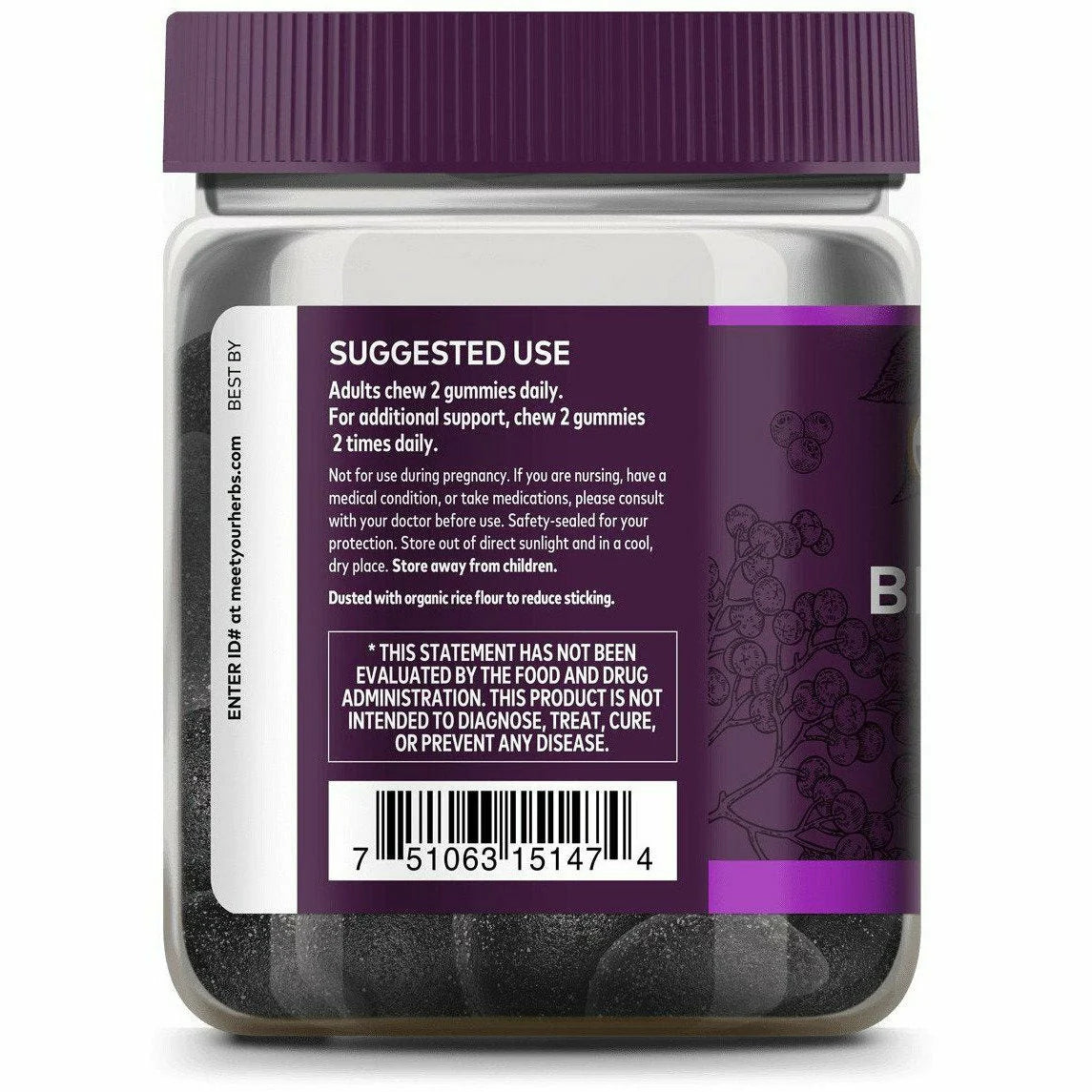 Black Elderberry Adult Daily Gummies O770
