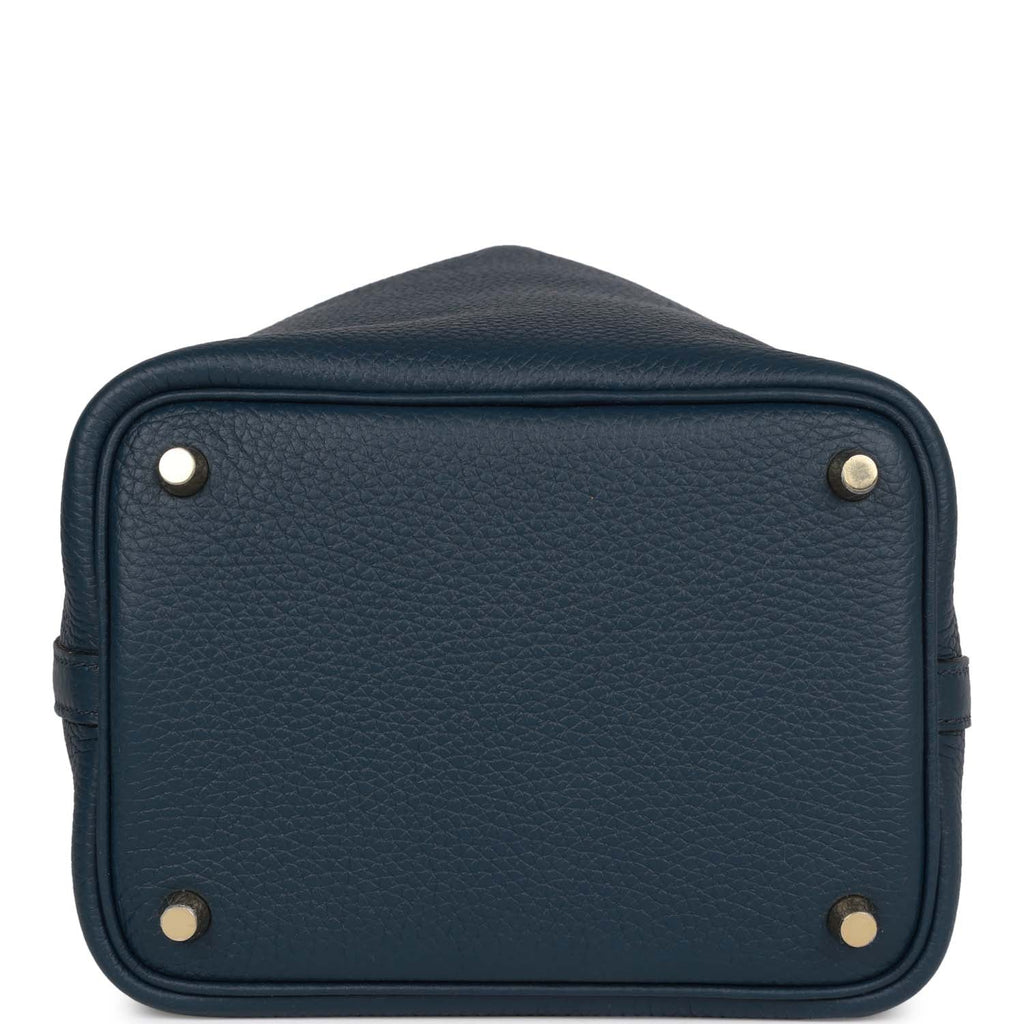 Picotin Lock 18 Bleu De Prusse Gold Hardware A4493