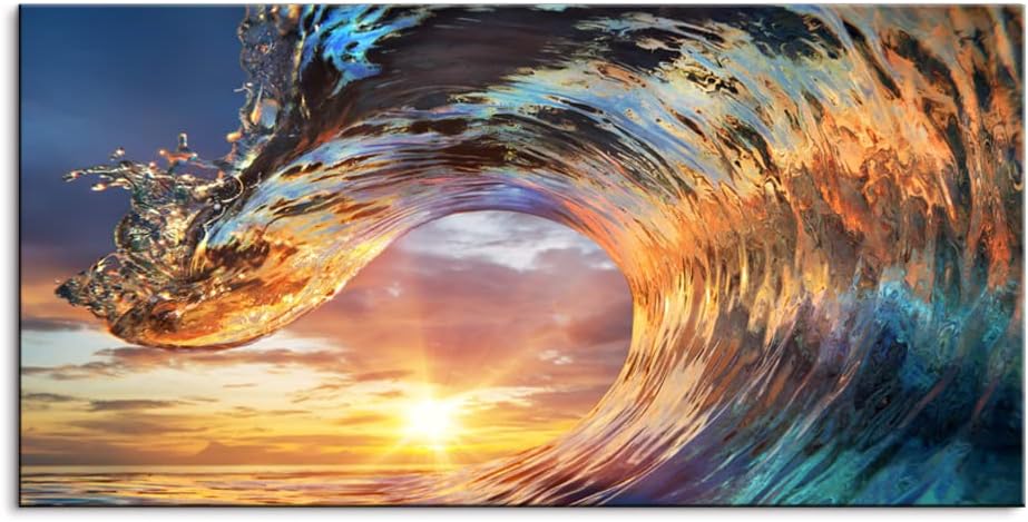 Blue Sea Sailboat Canvas Wall Art 30x20 O27892