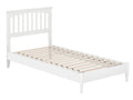 White Twin XL Solid Wood Low Profile Platform Bed T438