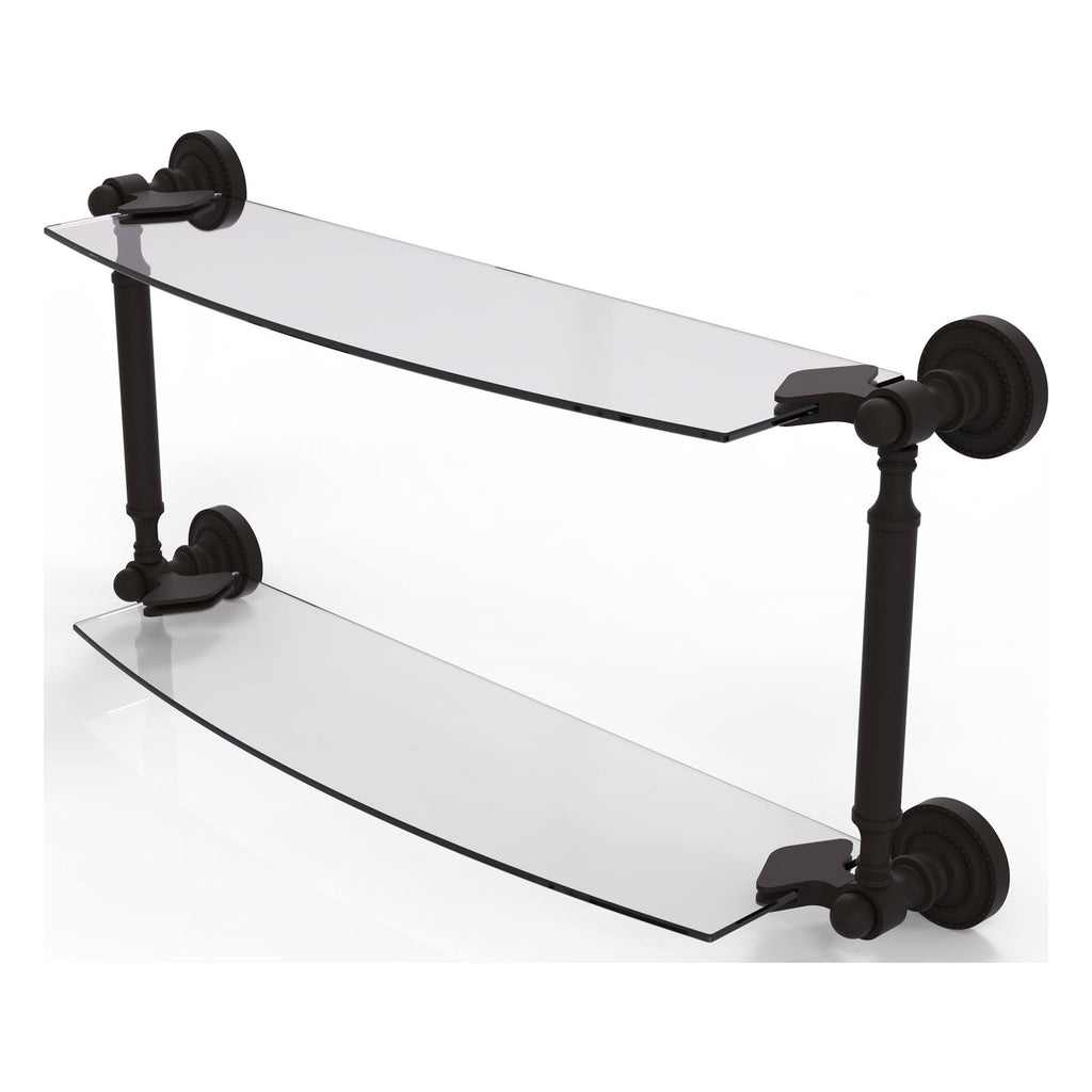 18x22 Two Tiered Glass Shelf Oil Rubbed Bronze O16387