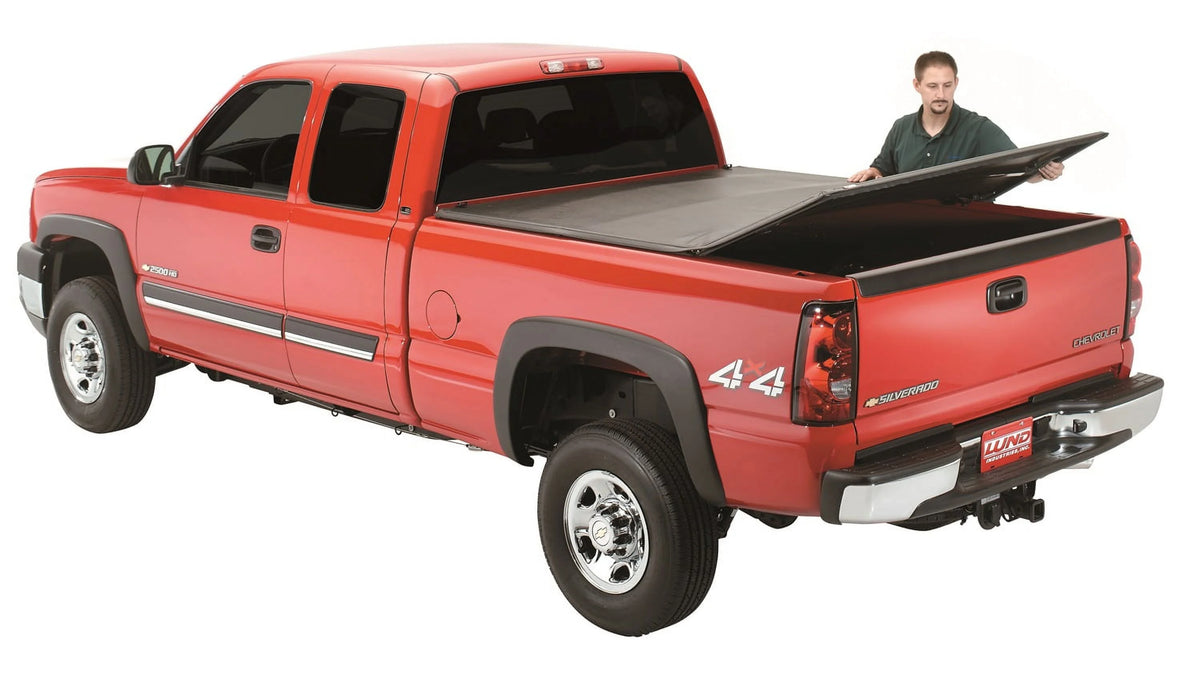 Black Leather Look Tri-Fold Tonneau V5381