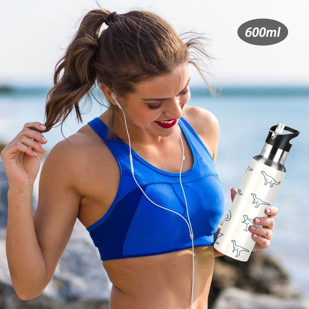 Stainless Steel Water Bottle with Straw Lid Vacuum Insulated Leak Proof Flask 20 OZ V305