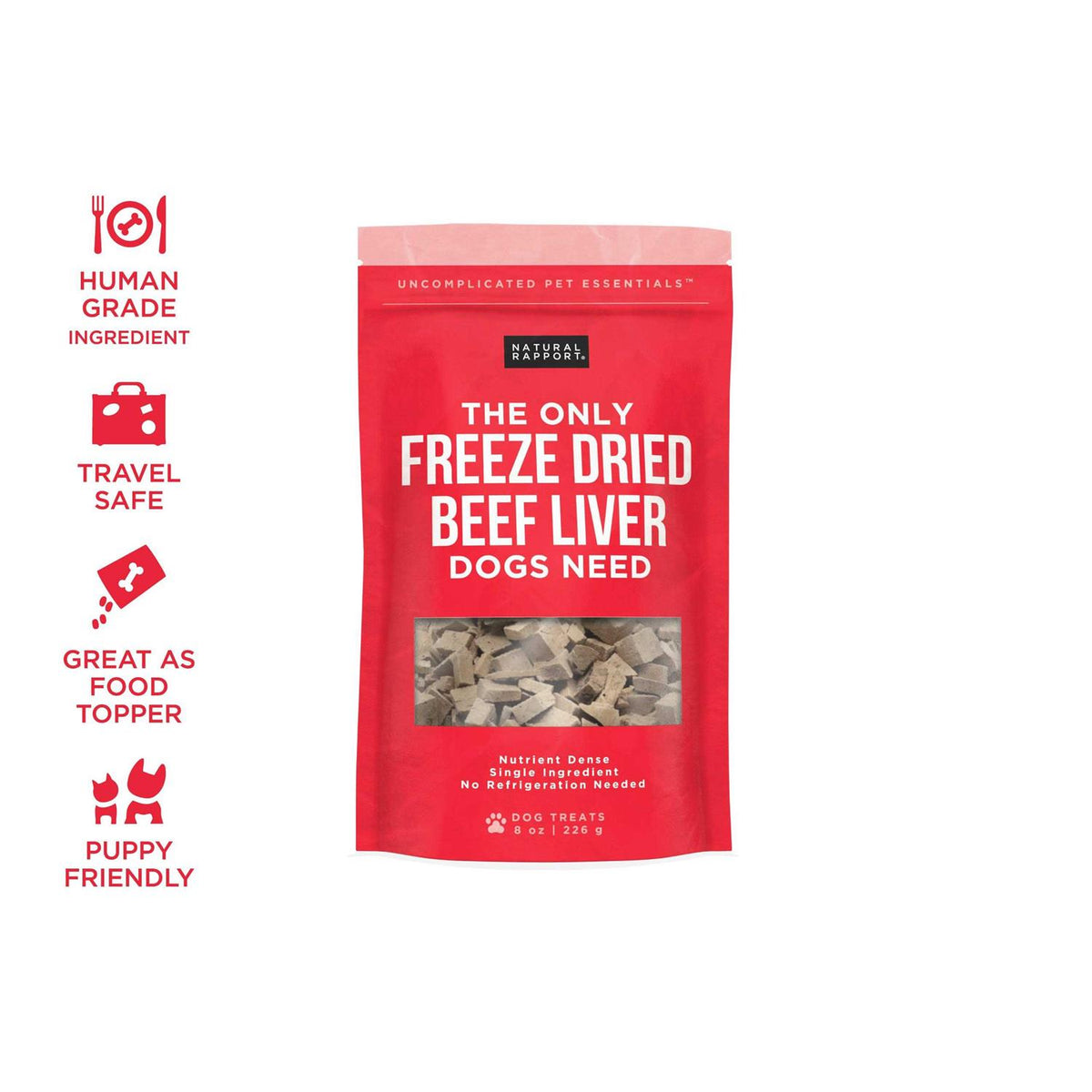 Freeze Dried Beef Liver Dog Treats W19400