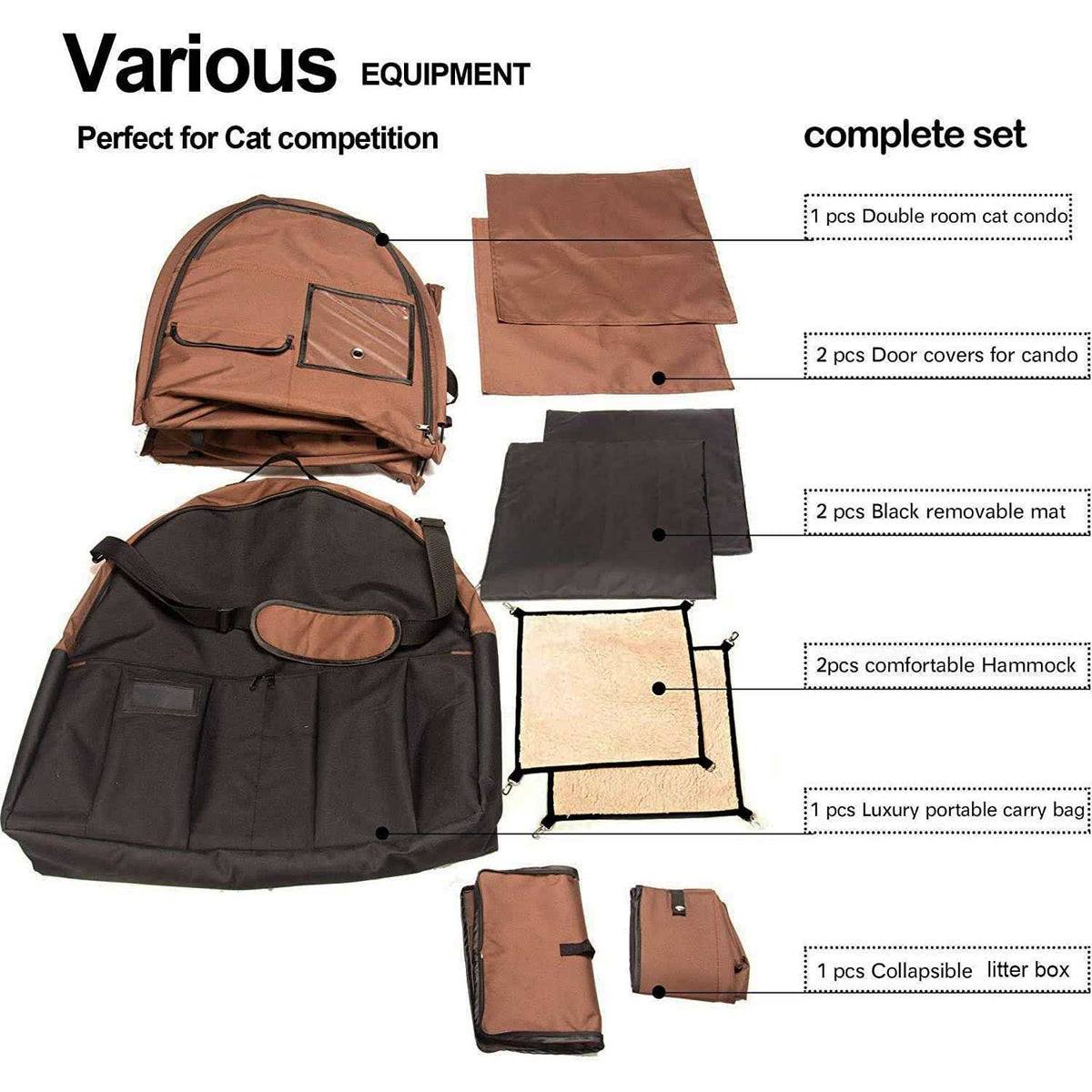 Portable Twin Compartment Cat Cage/Condo U900