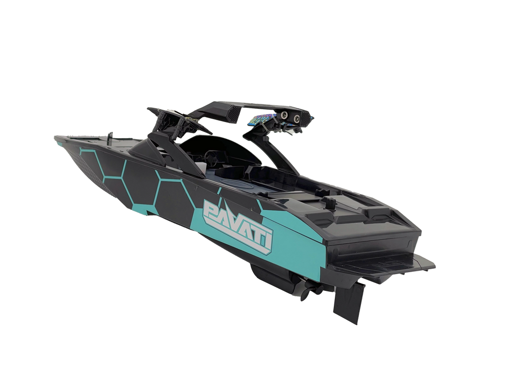 1:18 Electric Blue and Black Remote Control Wakeboard Boat S7349
