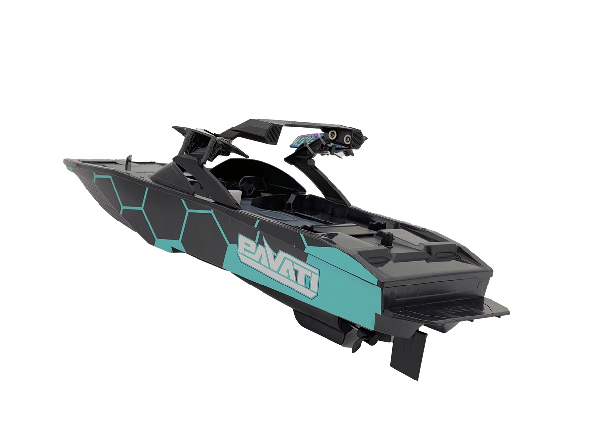 1:18 Electric Blue and Black Remote Control Wakeboard Boat S7349